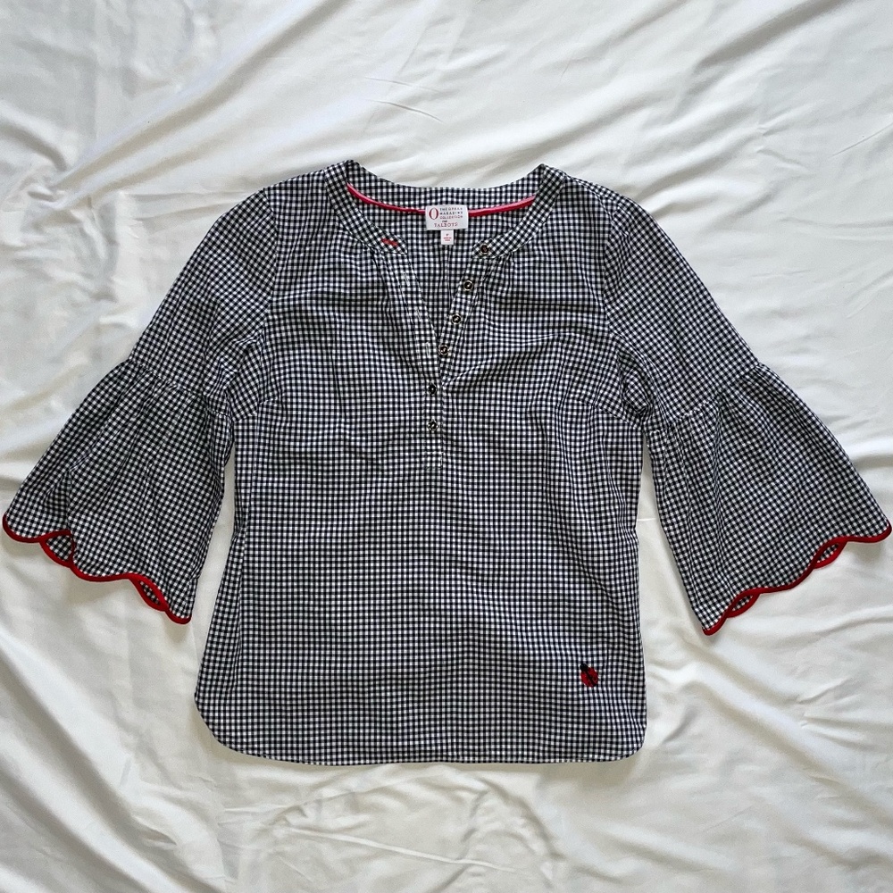 Talbots x Oprah Gingham Blouse — Women’s Medium Petite (P)